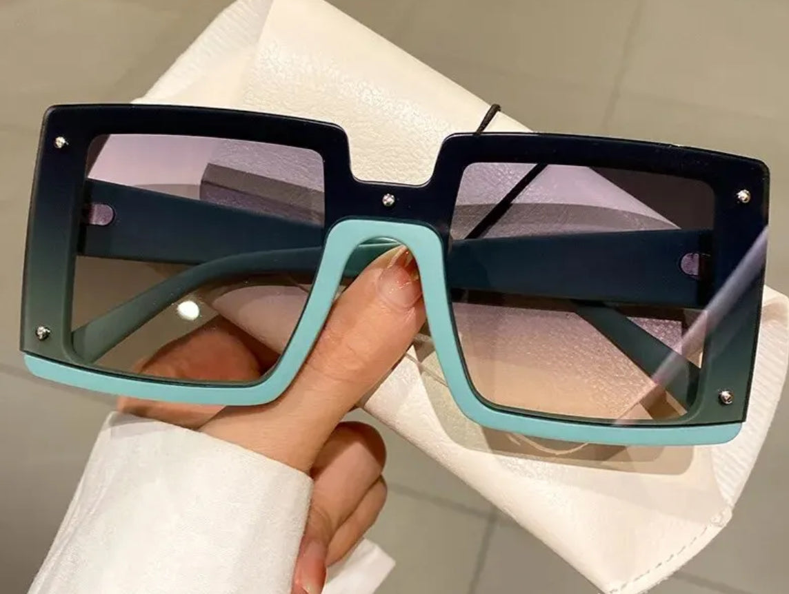 Square frame tinted Colored Sunglasses