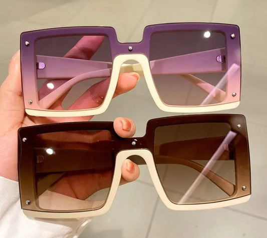 Square frame tinted Colored Sunglasses