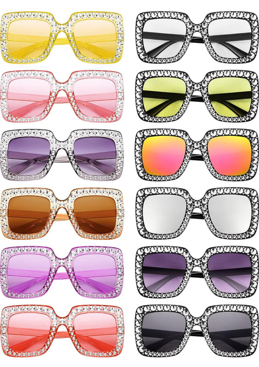 Square Diamond Rhinestone Sunglasses