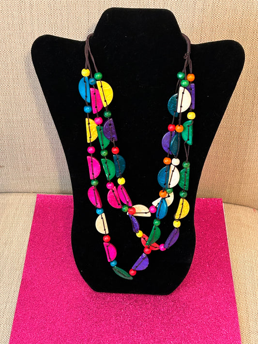 Three Layer Colorful Necklace